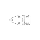 Universal hinge, galvanized, length 70/35 mm