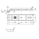 Counterholder for toggle lock, straight, galvanized