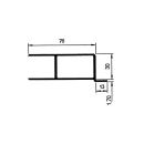 Drop side locks with stop, anodized aluminum 400 mm height, right