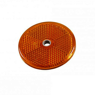 Reflector yellow Ø 60 mm hole & adhesive film