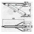 Galvanized rotating supports, load capacity 500 kg