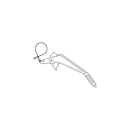 Hand brake lever WAP X = 28mm