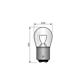 Yellow light bulb HD 24V 21W