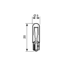 Bulb Osram 12V 1.2W socket W2x4.6d