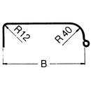 Double axle mudguard profile 12/40 B220 R375 L1980 S1550 H375