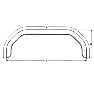 Double axle mudguard profile 12/40