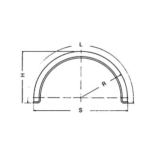 Sheet metal fender B220 R375 L1210 S750 H390