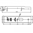 SPP - counter holder, Z-02, 126 mm, cranked, galvanized