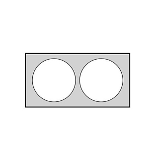 Holder for 2 x 11 kg gas bottles