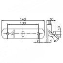 SPP - counter holder, Z-03, 140 mm, galvanized