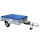 Trailer flat tarpaulin with rubber belt