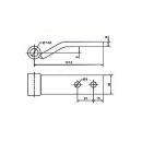 Cranked hinge, galv. detachable 117mm long