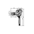 Pendulum lock left 210mm spring lock weld-on plate long