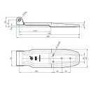 VA door hinge 335 mm overall length