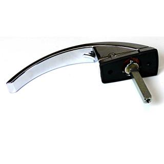 Outside lock handle chrome-plated, pin length 54 mm