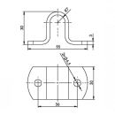 SPP - soporte de mostrador, Z-08, 55 mm, galvanizado