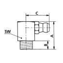 Conical grease nipple 90° H3