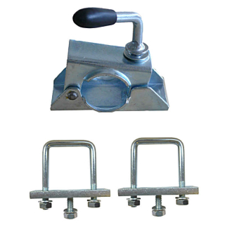 Clamp Ø 48 mm & clamp holder Ø 70 mm galvanized steel.