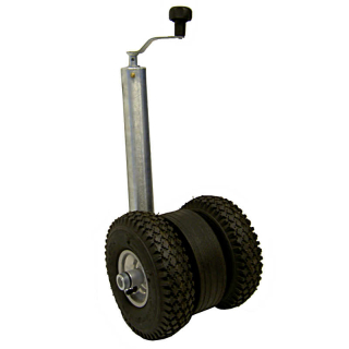 Support wheel 300 kg vz. 2 x air wheels 1 x solid rubber