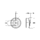 Draaibare dakventilator, kunststof, Ø 250 mm