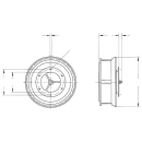 Rotating roof fan, plastic, Ø 250 mm