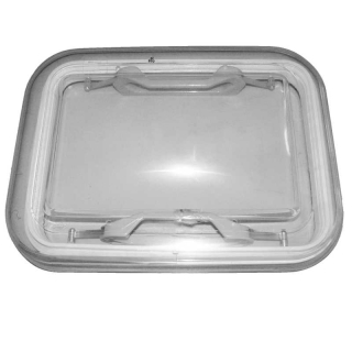 Roof hatch without protective grille smoked glass