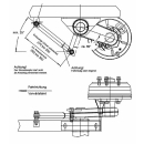 Axle shock absorber pneumatics blue single axle / tandem axle 1800/3500 kg