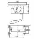 Winterhoff cast support wheel holder Ø 48 mm with collar