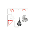 Wall bracket with pulleys for cable winches up to 500 kg