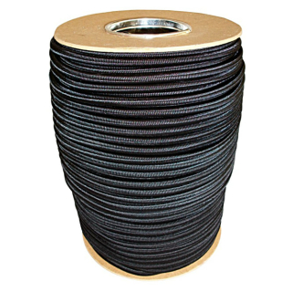 Expander rope 8 mm, black / white, (sold by the meter)