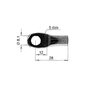 Eyes for gas springs (oval)