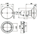 Brake tail light, BRS 710-W, clear glass, central plug,...