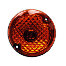 Flashing light 710/2-W, yellow lens, clear glass, central...