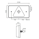 MultiLED, right with triangular reflector, RFS, ASS2 connection