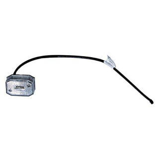 Flexipoint LED position light, white with DC connection, 500 mm long. electric wire