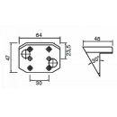 Mudguard bracket for Flexipoint I, angled